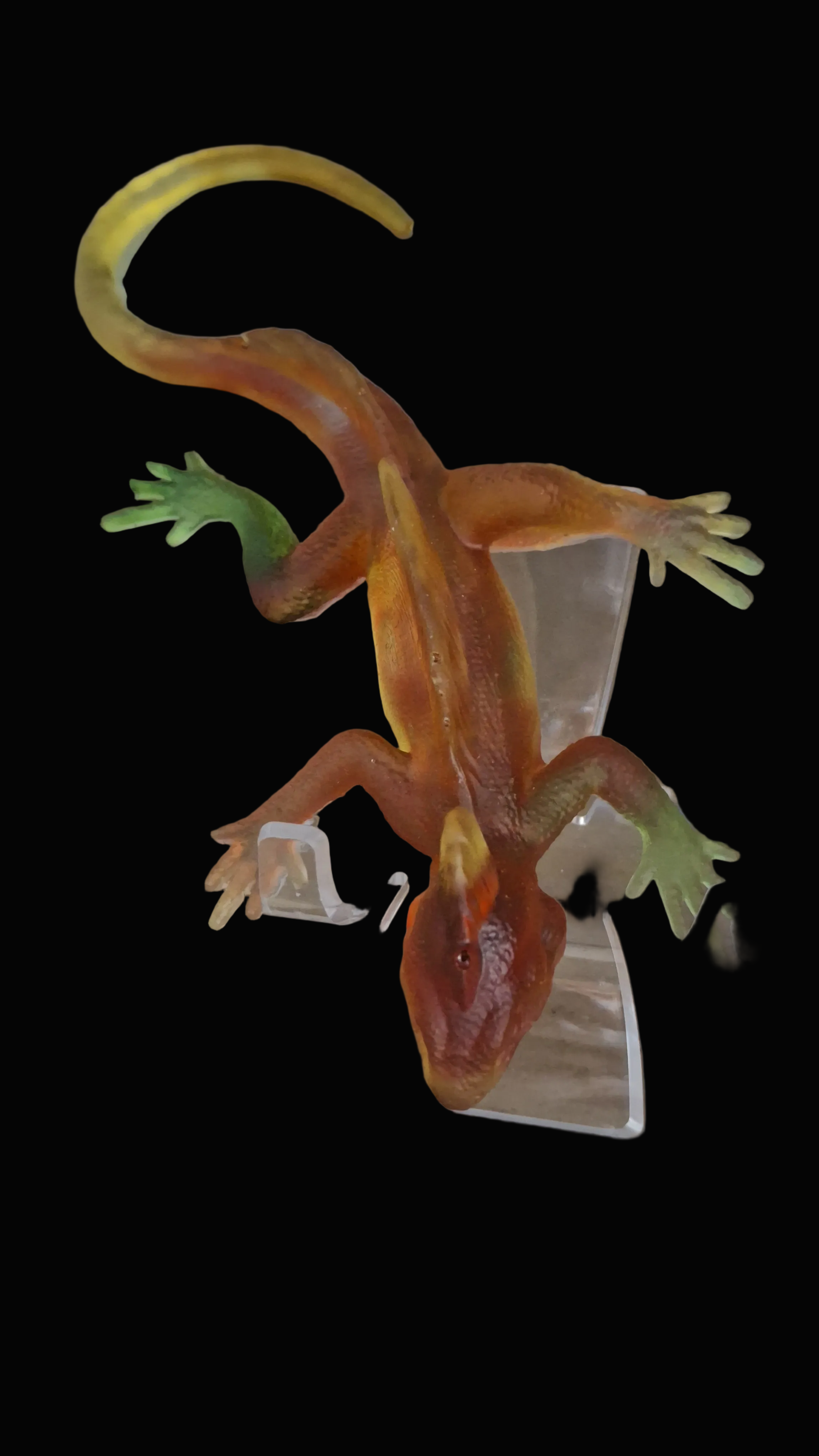 Baby Orange, Green & Yellow Resin Lizard