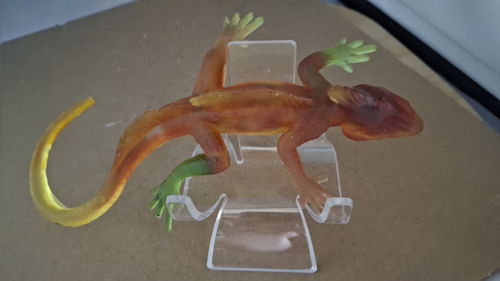 Baby Orange, Green & Yellow Resin Lizard
