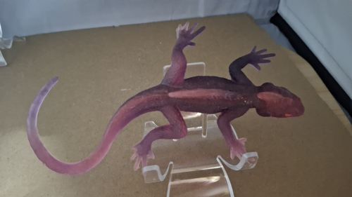 Baby Red & Purple Resin Lizard
