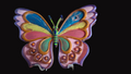 Handmade Resin Butterfly – Pink with Blue, Yellow, Green & Orange